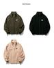 Men's Autumn/Winter Japanese Lamb Wool Fleece Jacket - Stand Collar, Casual Outerwear for Couples