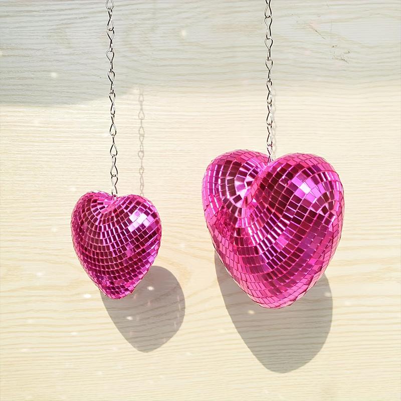 Heart Shape Disco Ball Party Decoration Mirror Disco Balls Hanging Ornament Disco Ball Christmas Stage Wedding Party Home Decor