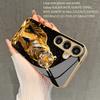 Gold Foil Tiger Pattern 2D Phone Case for Samsung S26 S25 S24 S23 S22 S21 S20 A56 A36 A16 - Golden Glass Protective Cover