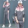 Womens Hooded Loose Comfort Two Piece Sports Suit Long Sleeve Fashion Set