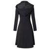 Women Faux Wool Warm Slim Coat Jacket Thick- Overcoat Long Winter Outwear