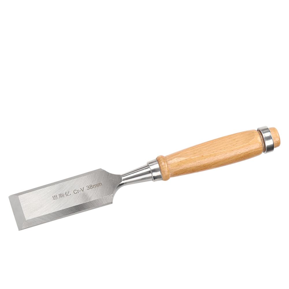 Деревянная ручка Плоское долото Инструмент для деревообработки Инструменты и фурнитура Промышленный аксессуар Сталь хромованадиевого сплава 38 мм Долото A