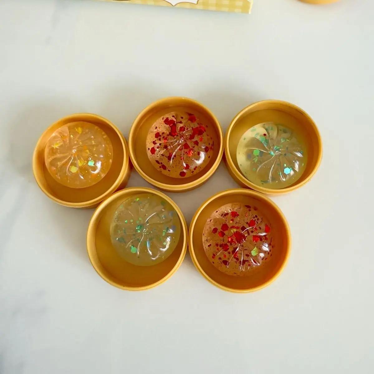 Mini Kristallen Broodje Kaart Schattige Soepknoedel Vormige Stressverlichtende Knijpspeeltje, Ventilerend Kantoor Prank Speeltje, Langzame Terugslag, Leuk Cadeau brown