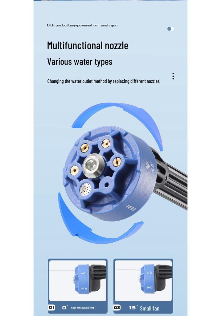 Wireless High-Pressure Lithium Battery Car Wash Water Sprayer