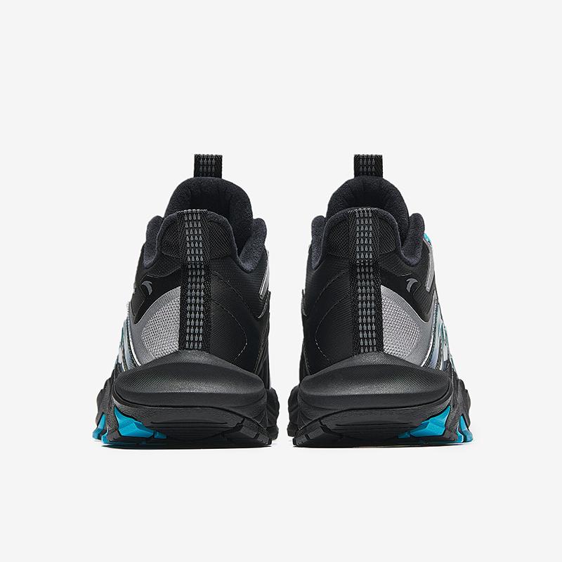 Anta Childrens Summit Thickened Warm Non-Slip Durable Low-Top Casual Shoes Kids Casual Shoes Black Silver 312446917N-1