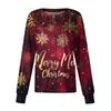 Dame fritidsjakke med langermet enkelt-breasted juletrykt beskyttelsesklær cardigan topp
