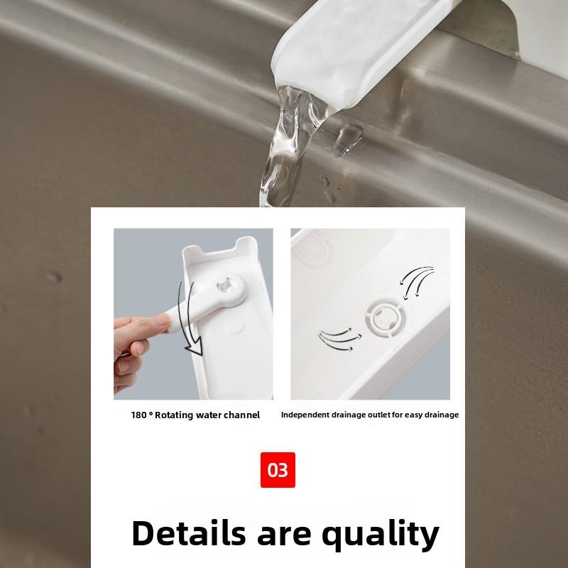 Kosz na śmieci na blat, Mini domowy pojemnik na odpady kuchenne, Koszyk do ociekania nad zlewem, Cudo separacji i filtracji sucho-mokro