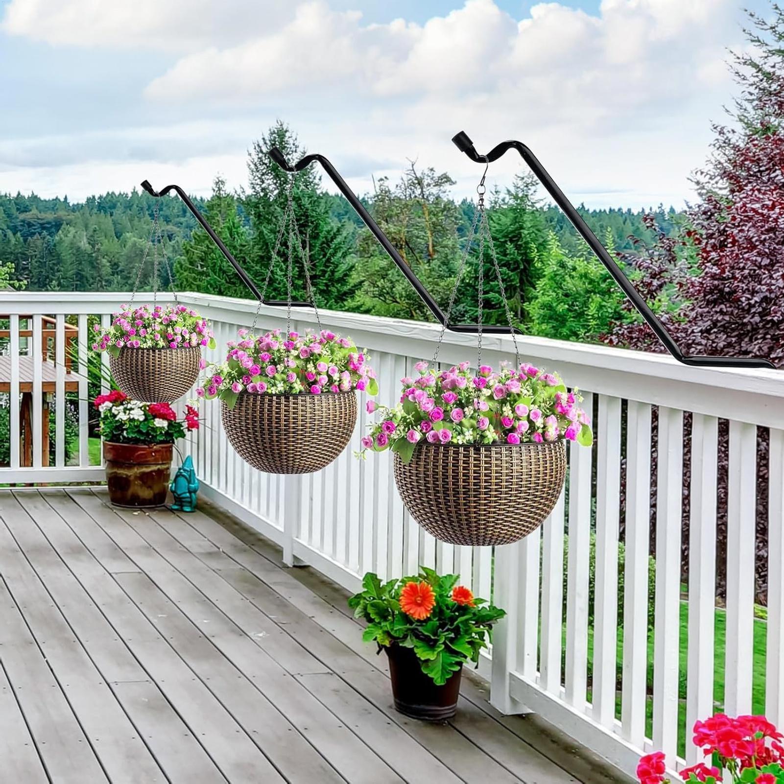 

Deck Hook 6 Pieces Flower Basket Holder 9.6inch Deck Railing Plant Hanger For Outdoor Patio Balcony Garden Backyard Lawn China Mainland