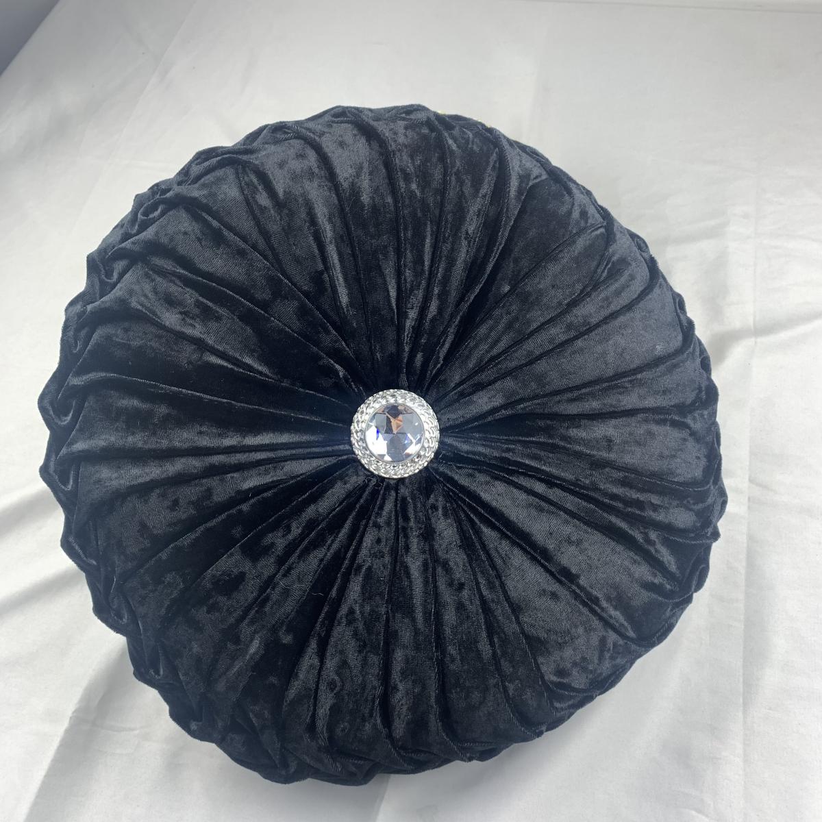 

Floating Window Cushion Nordic Pumpkin Pillow in Living Room Solid Color with Diamond Wheels Round PuTuan Tatami Plush Pillow 32x32cm чёрный