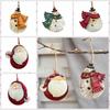 Vintage Christmas Snowman Pendant 2D Snowman Doll Pendant Santa Claus Hanging Ornaments  New Year