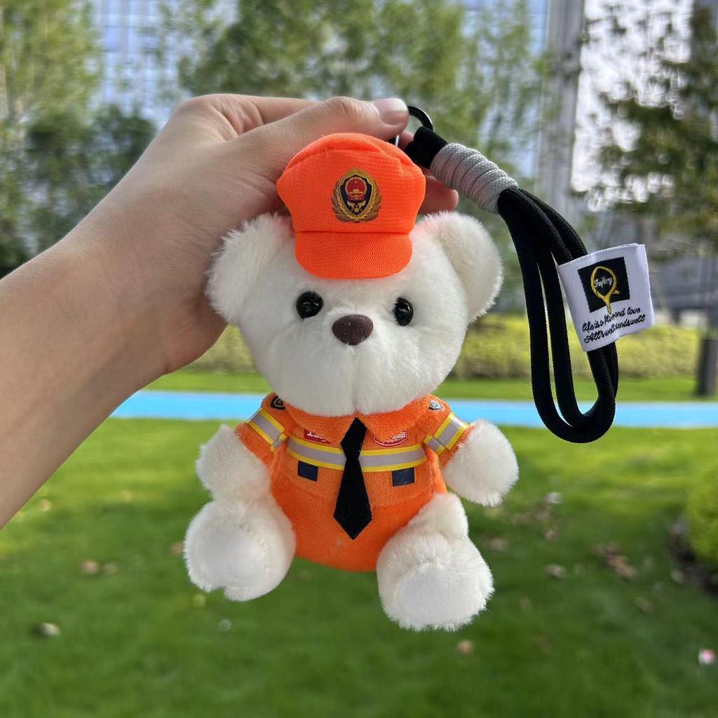 Custom Police & Firefighter Bear Pendant Charm for Bags