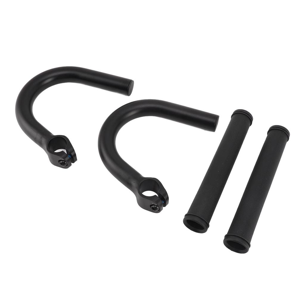 Bicycle Armrest Handlebars Aluminum Alloy Black Increased Height Bend Handlebar for Mountain Bike Road Bikes