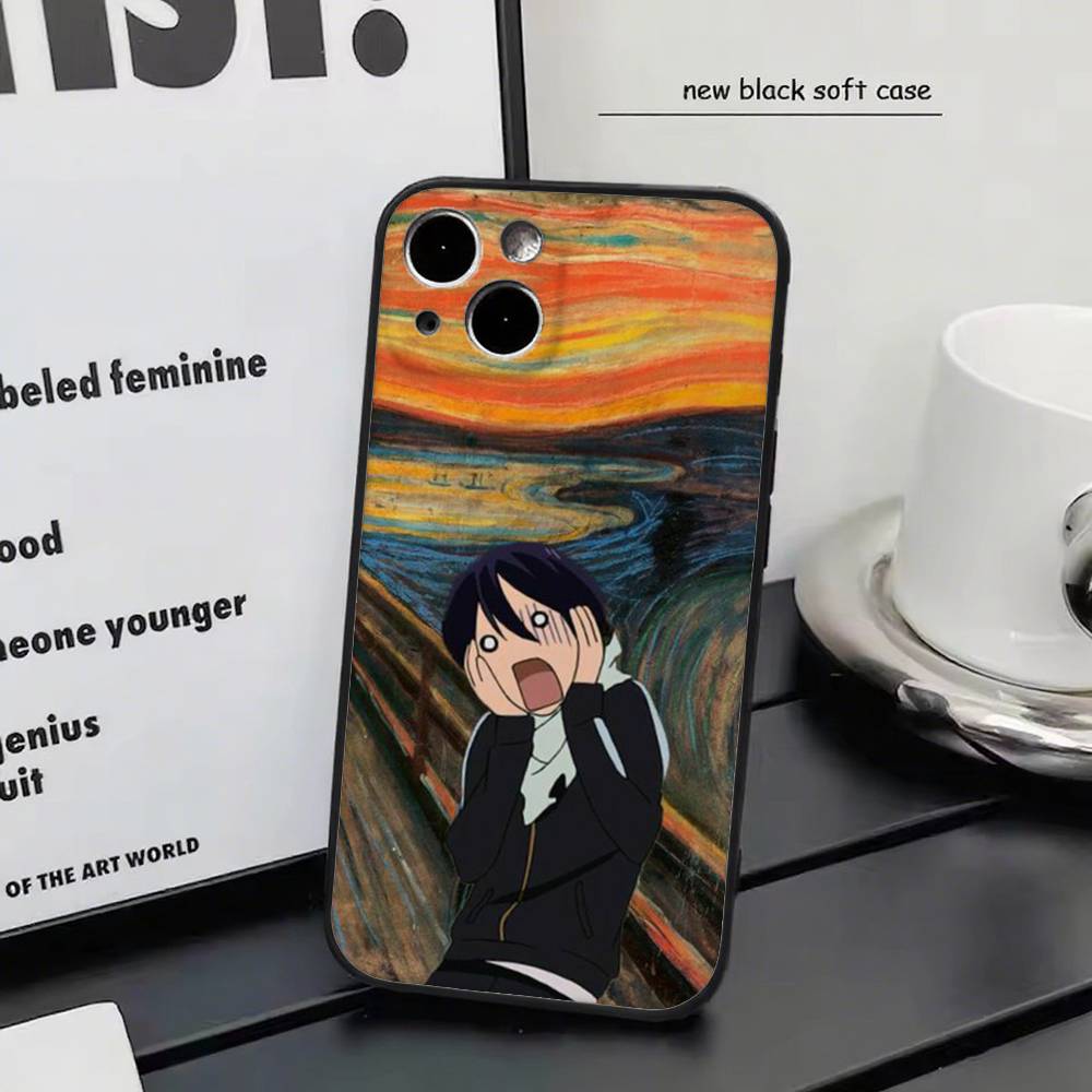 Noragami For iPhone 17 Air 16 15 14 13 12 11 Pro Black Soft Cover Phone Case