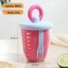 Portable Fruit and Salad Cup with Fork and Spoon - Leak-Proof, Double-Layer Design for Office or Picnic.