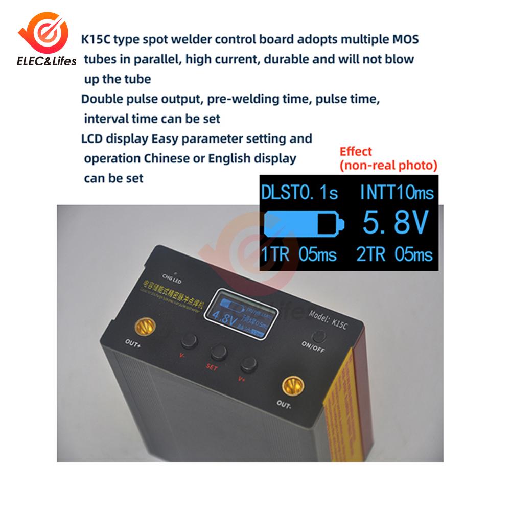 Portable Spot Welder DIY Handheld Spot Welding Machine 1-11ms Pulse Energy Storage Spot Welding for 18611 Lithium Battery