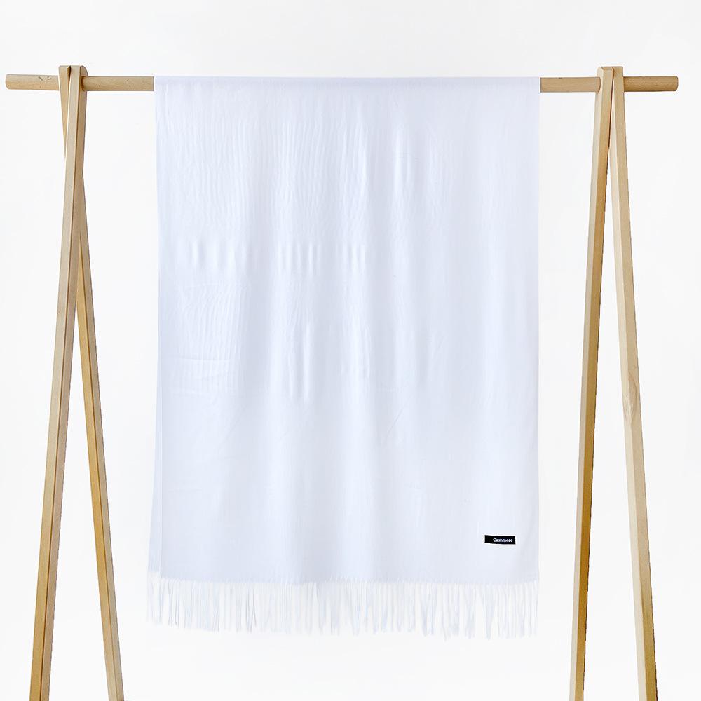 Autumn and winter scarf women's monochrome sheep sticky imitation cashmere scarf warm shawl versatile fringed scarf shawl