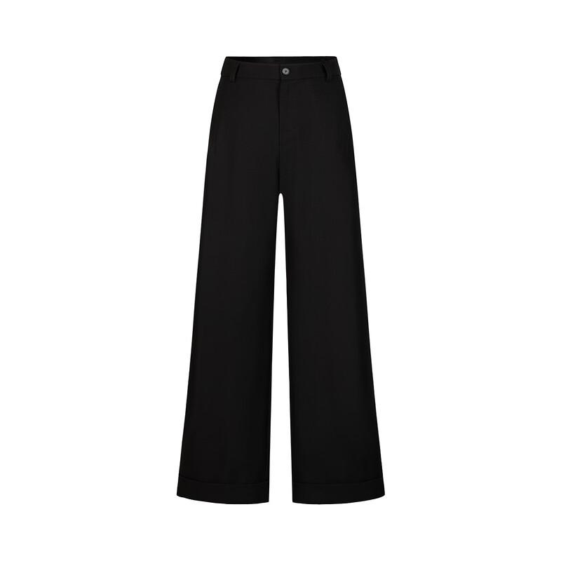 JOZ ANNAKO Women's Urban Commuter Straight Leg Pants with Rolled Hem