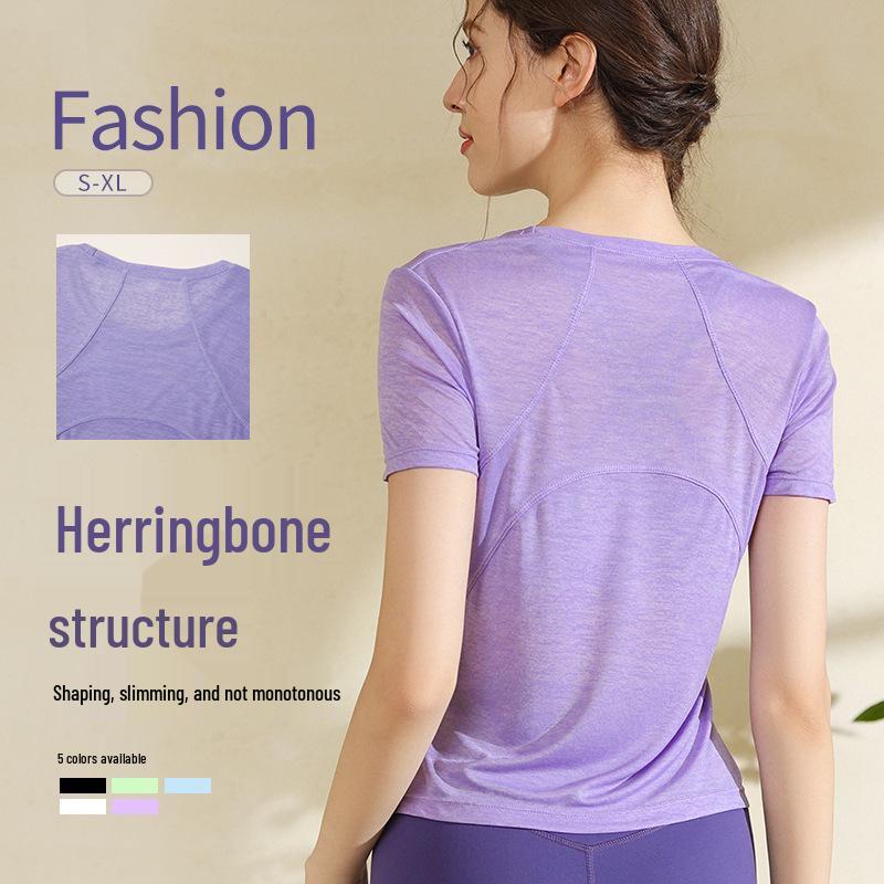 

Lulu2005 Women s Summer Short-Sleeve Yoga & Fitness T-Shirt Extra Large