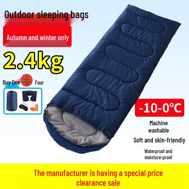 Vier-Jahreszeiten Erwachsenen-Schlafsack: Dick, Kältefest, Perfekt für Outdoor-Wintercamping