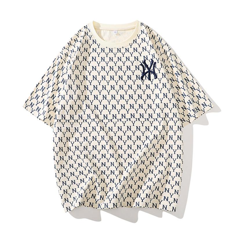 Men's Pure Cotton Short Sleeved T-shirt, Summer Loose Half Sleeved Embroidered Plus Size Top T-shirt