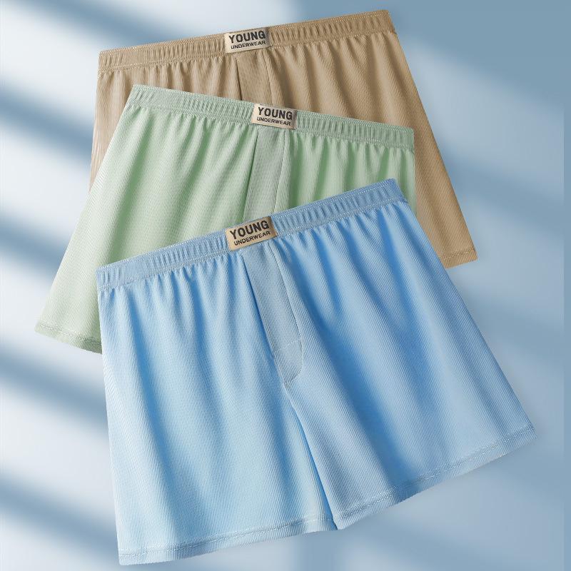 Men's Plus Size Ice Silk Casual Shorts - Breathable and Soft for Summer, Sleepwear, or Home.