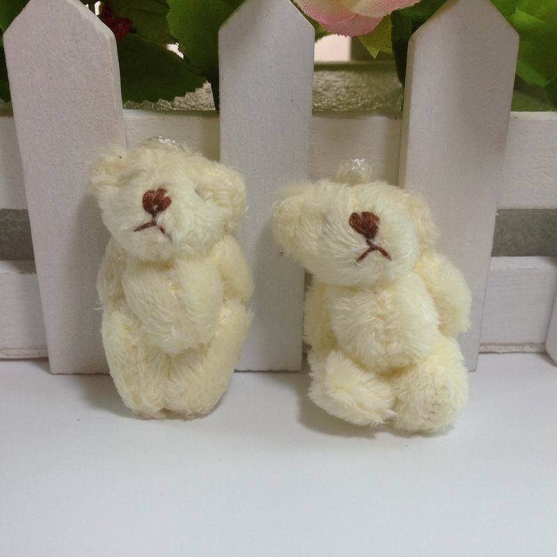 10Pcs 4.5Cm Soft Mini Joint Rabbit Plush Doll Toys Teddy Bears Animal Stuffed Plush Pendant Keychain Girl Diy Ornaments Gifts
