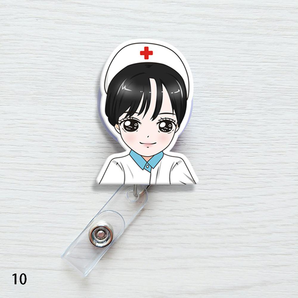 Fashion Stationery Office Supplies Mini Badge Holder Retractable ID Name Card Lanyards