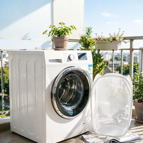Yousheng Dirty Clothes Basket Foldable Breathable Mesh Fabric Laundry Bin Prevents Odor Container for Bathroom Laundry Storage Home