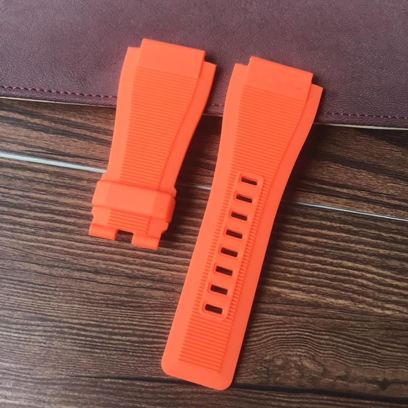 

33x24 мм синий, серый, оранжевый силиконовый резиновый ремешок для часов из искусственной кожи для часов Bell ремешок Ross BR01 BR03 браслет 34mm