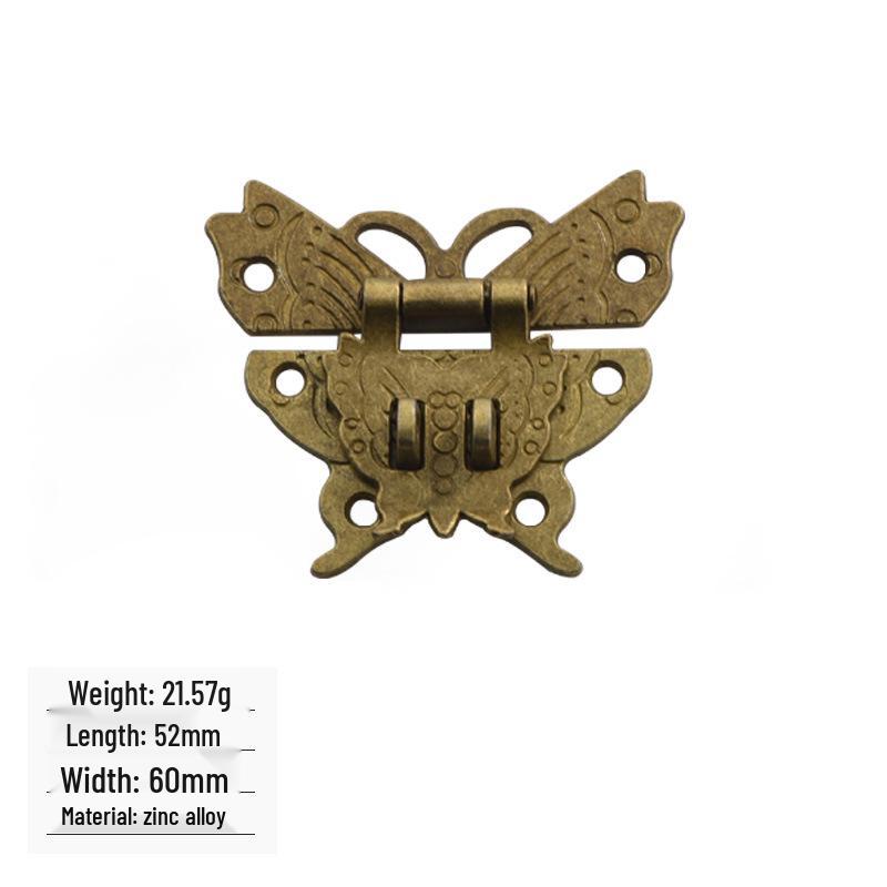 Jingmao Antique Butterfly Latch Wooden Box Accessory
