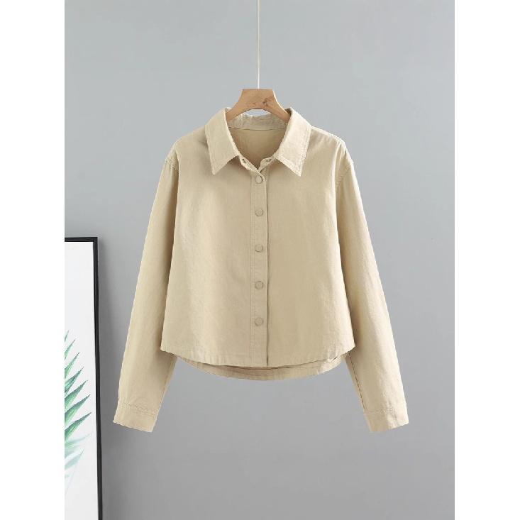 New Fashion Denim Jacket For Women, Spring And Autumn Short Korean Style Loose Fit Versatile Long Sleeve Shirt Workwear Jacket Top