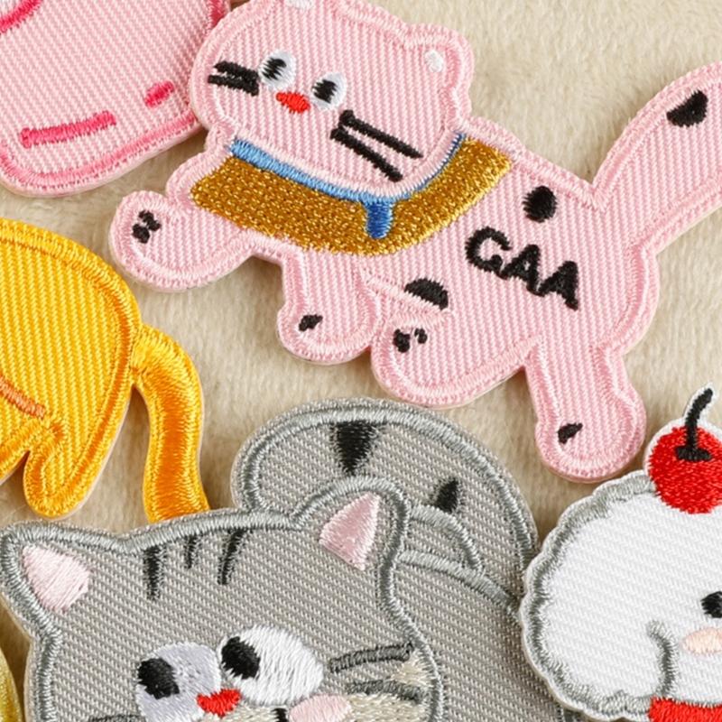 9 Pcs Cats Iron On Patches Clothing Patches Cartoon Animal Repair Patches Dogs Embroidery Patches for Bag Decoration