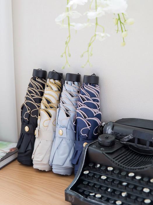 Crocodile Acc Crocodile 3-tier Heart Queen Embroidered Lace Blackout Umbrella black