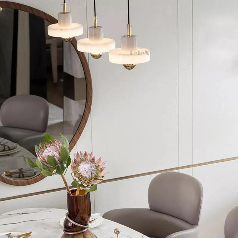 Luxury Living Room Sofa Background Wall Chandelier Marble Bedside Lamp Bar Restaurant Nordic Window Indoor Pendant Lighting