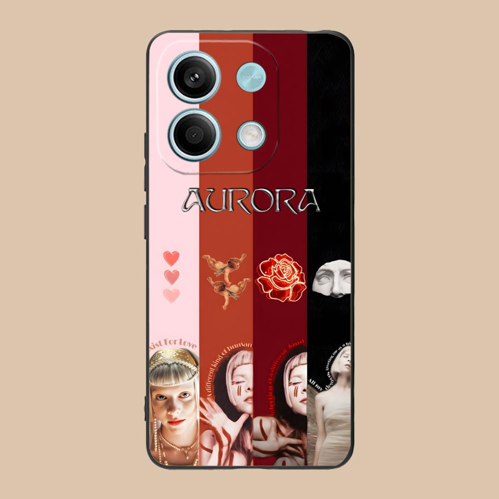 Aurora Aksnes Matte TPU Mobile Phone Case for Xiaomi 15 14 13 12 Mi 11 T Ultra Lite Pro S X 5G Colorful Printing Cover