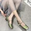 Frühling und Sommer neuer chinesischer Stil Mary Jane Cheongsam Einzel-Schuhe neuer dicker Absatz quadratische Spitze Temperament fortgeschrittener Sinn