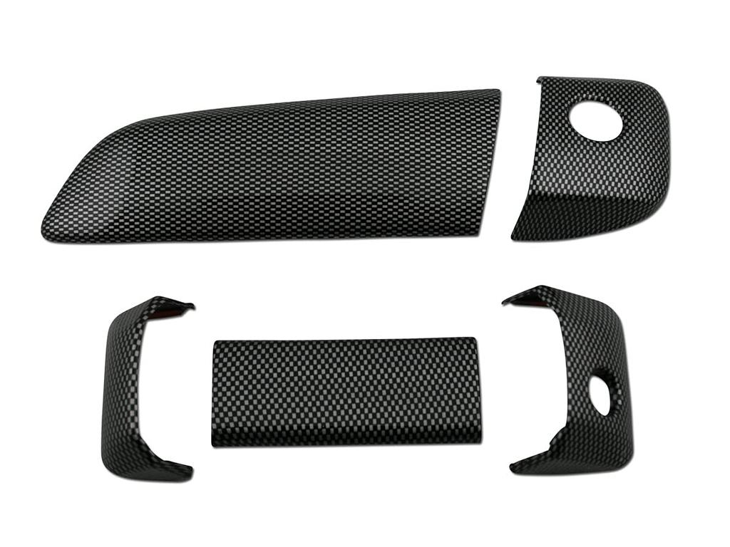 TRISTAR'S [Plain Weave Carbon Fiber] Door Handle Covers and Door Protectors (14-Piece Set) for Toyota Hiace/Regius Ace 200 Series