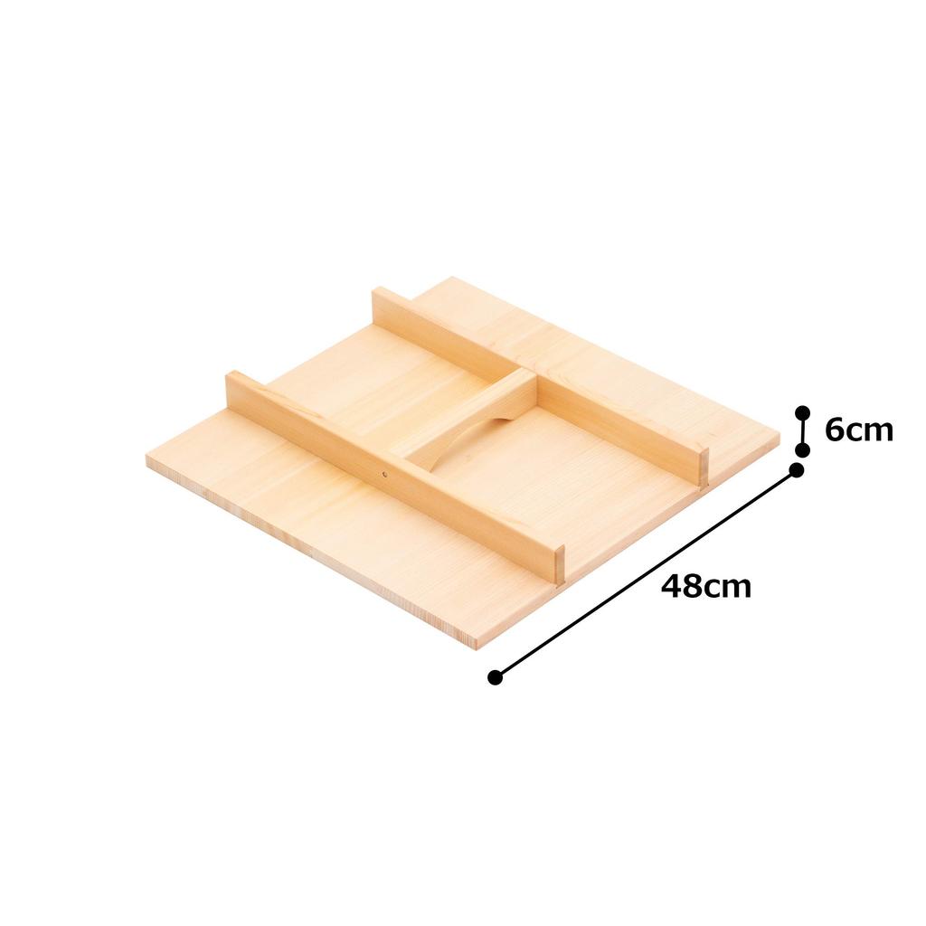 Endo Shoji Commercial Use Square Steamer Lid with Handle 39cm Sawara Made In Japan WSI05039