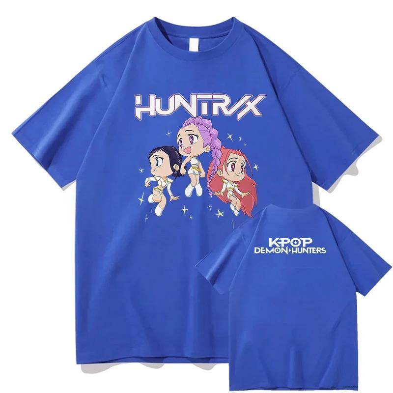 Trend Loose Tops Unisex Street Hip Hop Fashion Casual T-Shirt Anime K-Pop Demon Hunters Tees Harajuku O-neck Casual Shirt Gift