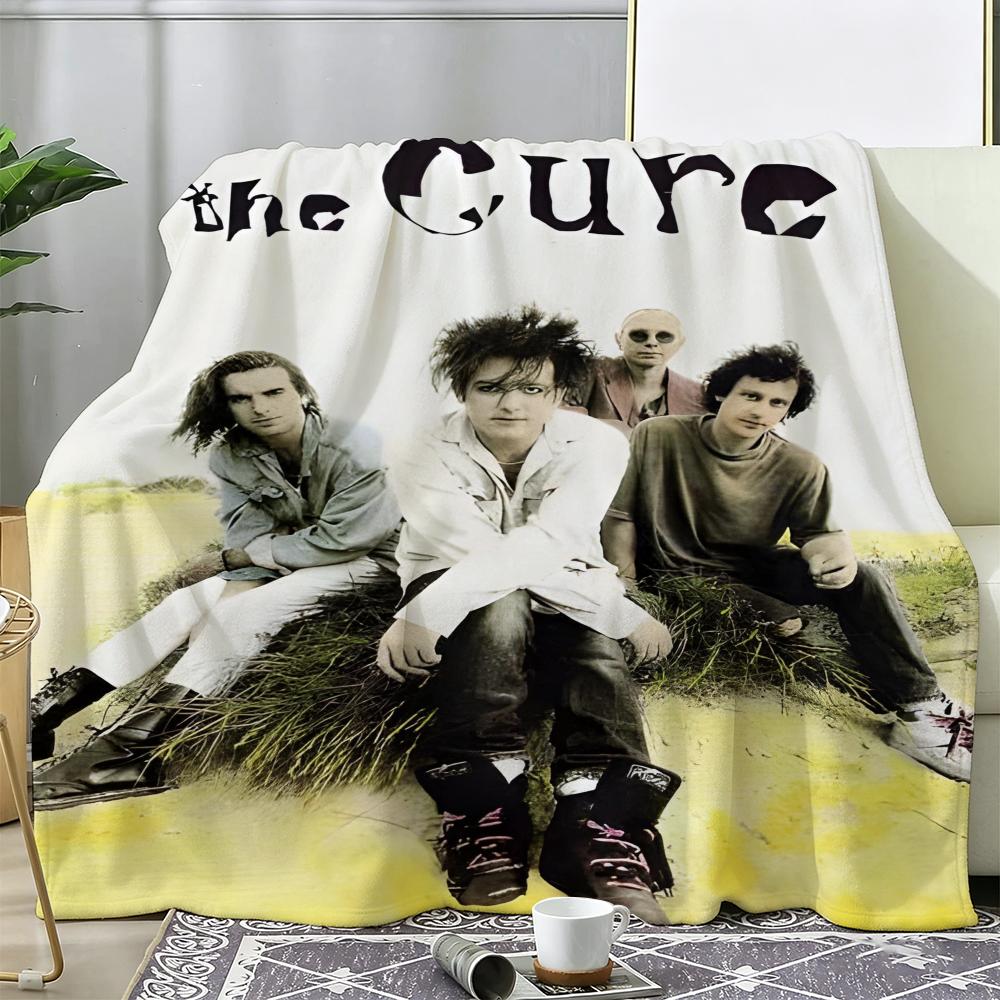 Band T-The Cure Throw Soft Warm Flannel Fleece Throw Blanket, Cozy Plush for Sofa Bed & All Seasons