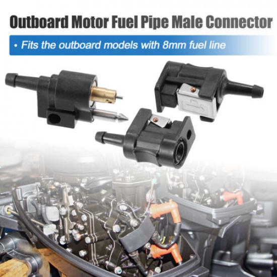 Pack of 3 Boat Engine Fuel Line Connector Fittings Joint for Yamaha Outboard