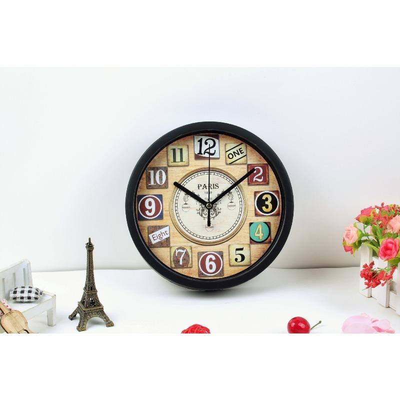 

Resurrection Silent Wall Clock Quartz Wall Clock Living Room Simple European Antique Wall Watch Rural Industrial Style Ancient Rome JX-5520 [005] 8 inch