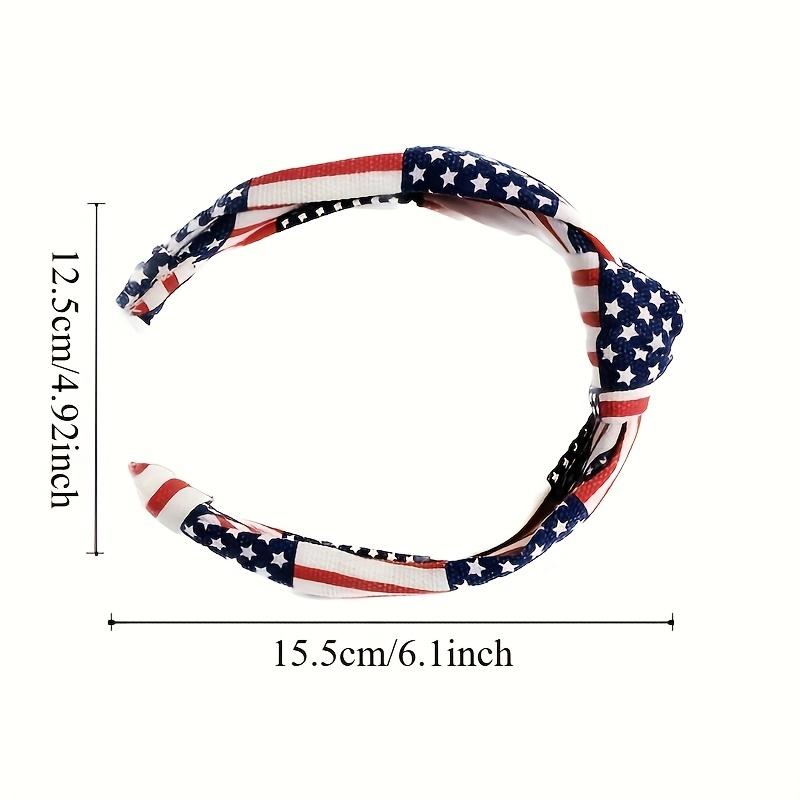 1pc USA Independence Day Flag Print Headband for Women and Girls - Party Holiday Performance Hair Accessory