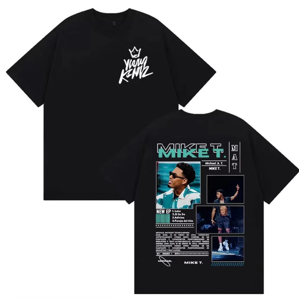 

Rapper Mike Towers Tour 2026 New Album T Shrit Men Hip Hop Rock Oversized T-shirt Vintage High Quality Cotton TShrits Streetwear 5XL різнокольоровий