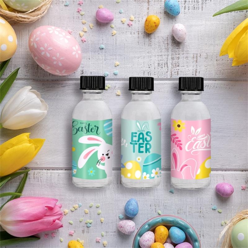 6pcs Easters Sticker Set for Kids and Toddlers Waterproof Cup Wraps Accessories Colorful Handmade Water Bottle Labels