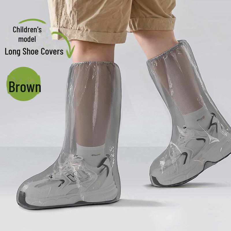 Couvre-chaussures jetables imperméables transparents - Épais, longs et emballés individuellement pour une utilisation en extérieur