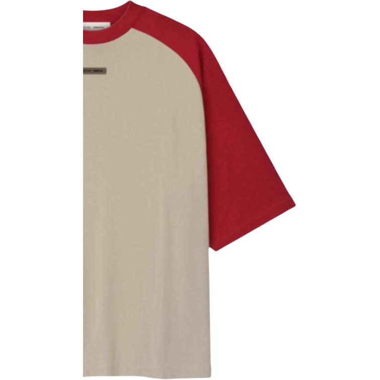 Fear of God Essentials T-shirt baseball Grigio Fumo / Cremisi Top da Uomo 125HO254481F