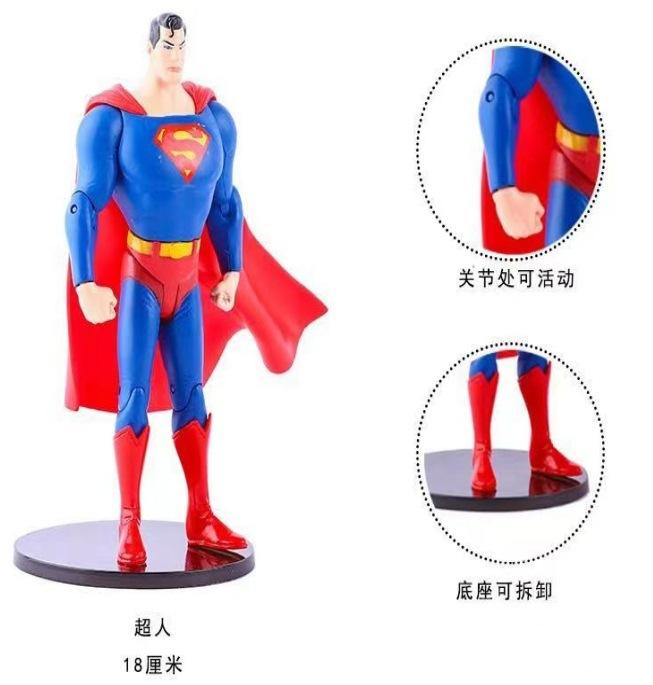 Justice League Superman Robin Car Mount Action Figure Toy Model, Comic Hero Superman Series, Collectible Display Desk Decor