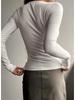 2024 Autumn/Winter Women's Ribbed Slim Knit Cardigan with Buttons - European and American Style.