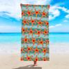 Watercolor Ocean Sea Creatures Beach Towel Blue Turtle Octopus Jellyfish Starfish Print Soft Absorbent Quick Dry Towel for Beach
